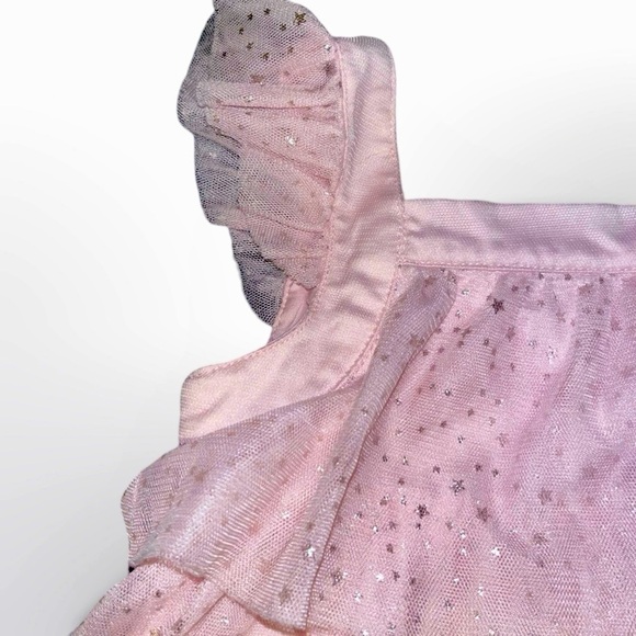Rachel Zoe Girls 2T Pink Starry Layered Dress Party Sleeveless - Picture 3 of 6
